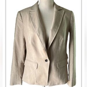 NWT New York & Co Tan Jacket w/ One Button Closure. Size 12P